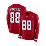 Men's Nike Atlanta Falcons #88 Tony Gonzalez Limited Red Therma Long Sleeve NFL Jersey