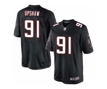 Men's Nike Atlanta Falcons #91 Courtney Upshaw Limited Black Alternate NFL Jersey