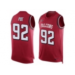 Men's Nike Atlanta Falcons #92 Dontari Poe Limited Red Player Name & Number Tank Top NFL Jersey