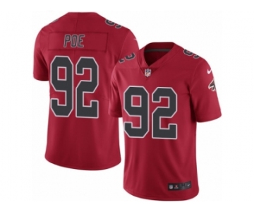 Men's Nike Atlanta Falcons #92 Dontari Poe Limited Red Rush NFL Jersey