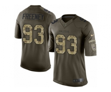 Men's Nike Atlanta Falcons #93 Dwight Freeney Limited Green Salute to Service NFL Jersey