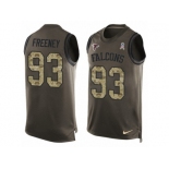 Men's Nike Atlanta Falcons #93 Dwight Freeney Limited Green Salute to Service Tank Top NFL Jersey