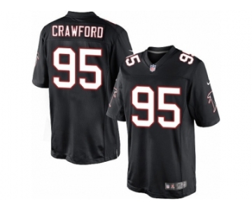 Men's Nike Atlanta Falcons #95 Jack Crawford Limited Black Alternate NFL Jersey