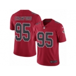 Men's Nike Atlanta Falcons #95 Jack Crawford Limited Red Rush NFL Jersey