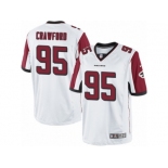 Men's Nike Atlanta Falcons #95 Jack Crawford Limited White NFL Jersey