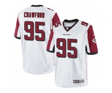 Men's Nike Atlanta Falcons #95 Jack Crawford Limited White NFL Jersey