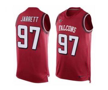 Men's Nike Atlanta Falcons #97 Grady Jarrett Limited Red Player Name & Number Tank Top NFL Jersey