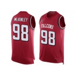 Men's Nike Atlanta Falcons #98 Takkarist McKinley Limited Red Player Name & Number Tank Top NFL Jersey