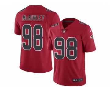 Men's Nike Atlanta Falcons #98 Takkarist McKinley Limited Red Rush NFL Jersey