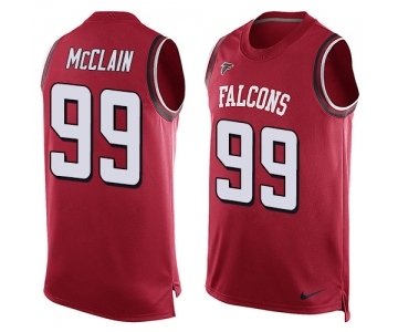 Men's Nike Atlanta Falcons #99 Terrell McClain Limited Red Player Name & Number Tank Top NFL Jersey