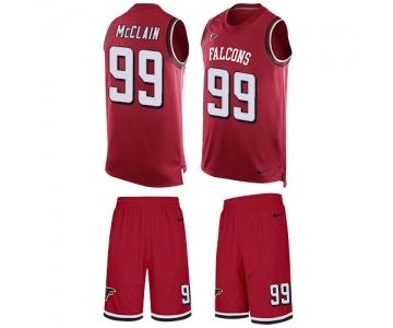 Men's Nike Atlanta Falcons #99 Terrell McClain Limited Red Tank Top Suit NFL Jersey