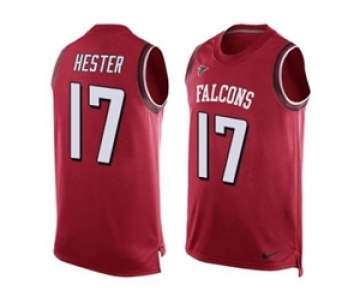 Nike Atlanta Falcons #17 Devin Hester Red Team Color Men's Stitched NFL Limited Tank Top Jersey