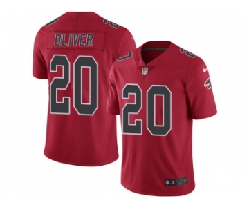 Nike Atlanta Falcons #20 Isaiah Oliver Red Men Stitched NFL Limited Rush Jersey