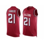 Nike Atlanta Falcons #21 Deion Sanders Red Team Color Men's Stitched NFL Limited Tank Top Jersey