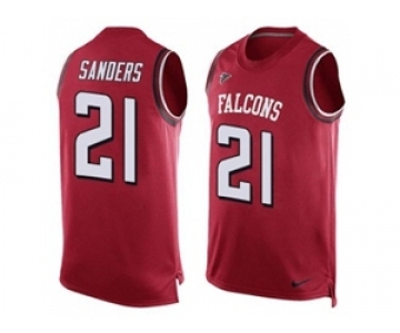 Nike Atlanta Falcons #21 Deion Sanders Red Team Color Men's Stitched NFL Limited Tank Top Jersey