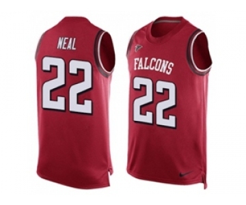 Nike Atlanta Falcons #22 Keanu Neal Limited Red Player Name & Number Tank Top NFL Jersey