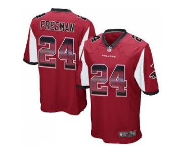 Nike Atlanta Falcons #24 Devonta Freeman Red Team Color Men's Stitched NFL Limited Strobe Jersey