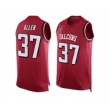 Nike Atlanta Falcons #37 Ricardo Allen Red Team Color Men's Stitched NFL Limited Tank Top Jersey