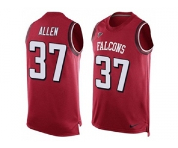 Nike Atlanta Falcons #37 Ricardo Allen Red Team Color Men's Stitched NFL Limited Tank Top Jersey