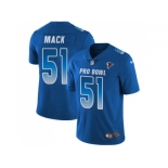 Nike Atlanta Falcons #51 Alex Mack Royal Men Stitched NFL Limited NFC 2018 Pro Bowl Jersey