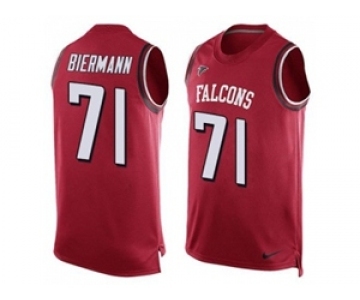 Nike Atlanta Falcons #71 Kroy Biermann Red Team Color Men's Stitched NFL Limited Tank Top Jersey