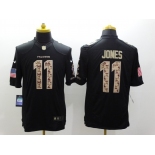 nike nfl jerseys atlanta falcons #11 jones black[salute to service limited]