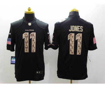 nike nfl jerseys atlanta falcons #11 jones black[salute to service limited]