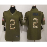 nike nfl jerseys atlanta falcons #2 matt ryan army green[nike Limited Salute To Service]