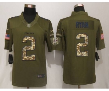 nike nfl jerseys atlanta falcons #2 matt ryan army green[nike Limited Salute To Service]