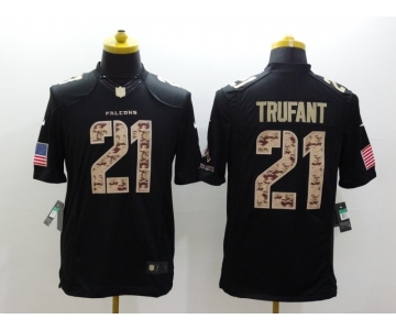 nike nfl jerseys atlanta falcons #21 trufant black[salute to service limited]