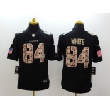 nike nfl jerseys atlanta falcons #84 white black[salute to service limited]