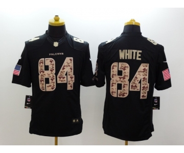 nike nfl jerseys atlanta falcons #84 white black[salute to service limited]