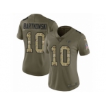 Women Nike Atlanta Falcons #10 Steve Bartkowski Limited Olive Camo 2017 Salute to Service NFL Jersey