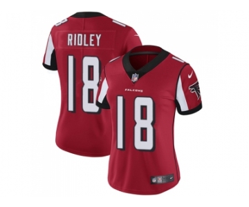 Women Nike Atlanta Falcons #18 Calvin Ridley Red Team Color Stitched NFL Vapor Untouchable Limited Jersey