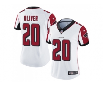 Women Nike Atlanta Falcons #20 Isaiah Oliver White Stitched NFL Vapor Untouchable Limited Jersey