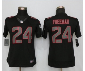 Women Nike Atlanta Falcons #24 Devonta Freeman Impact Black Jerseys