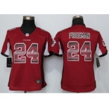 Women Nike Atlanta Falcons #24 Devonta Freeman Red Strobe Jersey