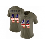 Women Nike Atlanta Falcons #44 Vic Beasley Limited Olive USA Flag 2017 Salute to Service NFL Jersey