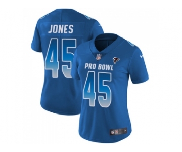 Women Nike Atlanta Falcons #45 Deion Jones Royal Stitched NFL Limited NFC 2018 Pro Bowl Jersey