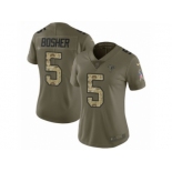 Women Nike Atlanta Falcons #5 Matt Bosher Limited Olive Camo 2017 Salute to Service NFL Jersey