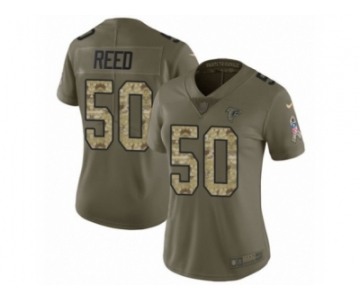 Women Nike Atlanta Falcons #50 Brooks Reed Limited Olive Camo 2017 Salute to Service NFL Jersey