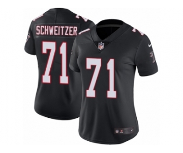 Women Nike Atlanta Falcons #71 Wes Schweitzer Black Alternate Vapor Untouchable Limited Player NFL Jersey