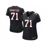 Women Nike Atlanta Falcons #71 Wes Schweitzer Game Black Alternate NFL Jersey