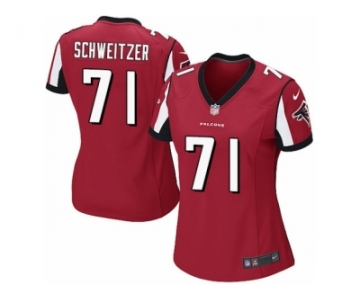 Women Nike Atlanta Falcons #71 Wes Schweitzer Game Red Team Color NFL Jersey