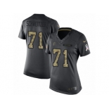 Women Nike Atlanta Falcons #71 Wes Schweitzer Limited Black 2016 Salute to Service NFL Jersey