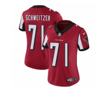 Women Nike Atlanta Falcons #71 Wes Schweitzer Red Team Color Vapor Untouchable Limited Player NFL Jersey