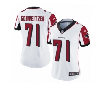 Women Nike Atlanta Falcons #71 Wes Schweitzer White Vapor Untouchable Limited Player NFL Jersey