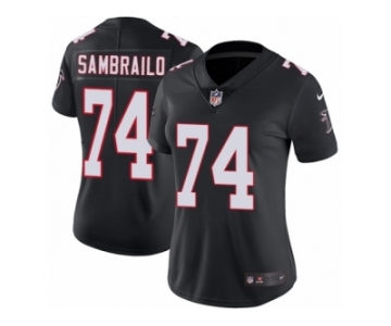 Women Nike Atlanta Falcons #74 Ty Sambrailo Black Alternate Vapor Untouchable Limited Player NFL Jersey