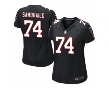 Women Nike Atlanta Falcons #74 Ty Sambrailo Game Black Alternate NFL Jersey