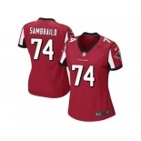 Women Nike Atlanta Falcons #74 Ty Sambrailo Game Red Team Color NFL Jersey